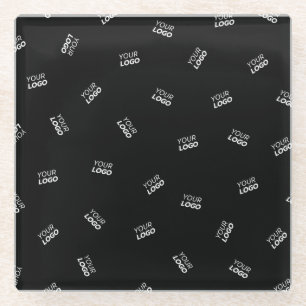 Beliebiges Logo oder hochgeladenes Bild Verstreu Glasuntersetzer