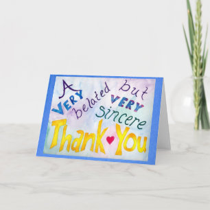 Beliebt aber Sincere Danke, dass Sie Karte blau