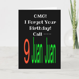 Beliebte 9 Juan Juan Juan Birthday Card Karte