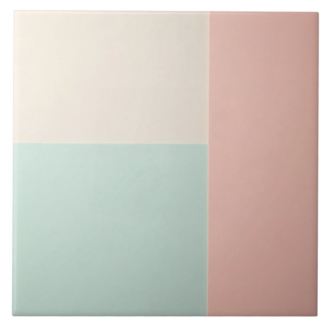 Beliebte Abstract Blush Pink Mint Kollektion Fliese (Vorderseite)