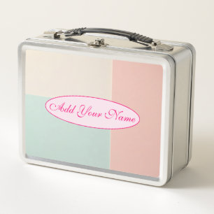 Beliebte Abstract Blush Pink Mint Kollektion Metall Brotdose