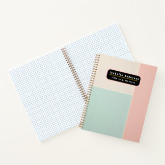 Beliebte Abstract Blush Pink Mint Kollektion Notizbuch