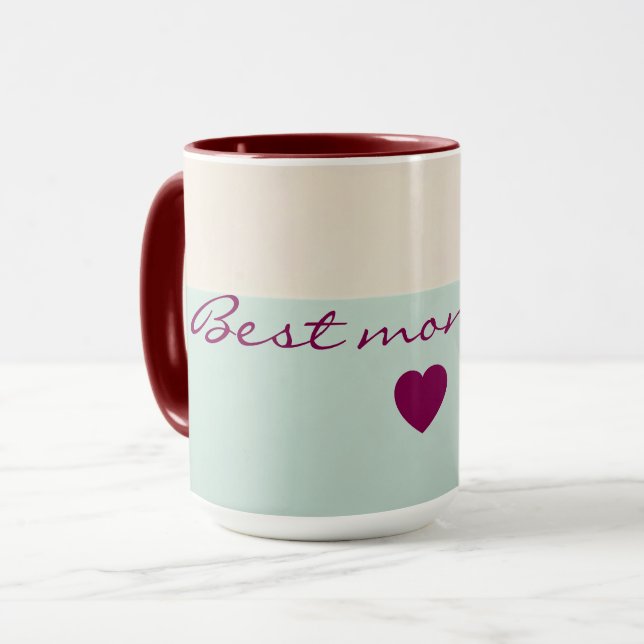 Beliebte Abstract Blush Pink Mint Kollektion Tasse (Vorderseite Links)
