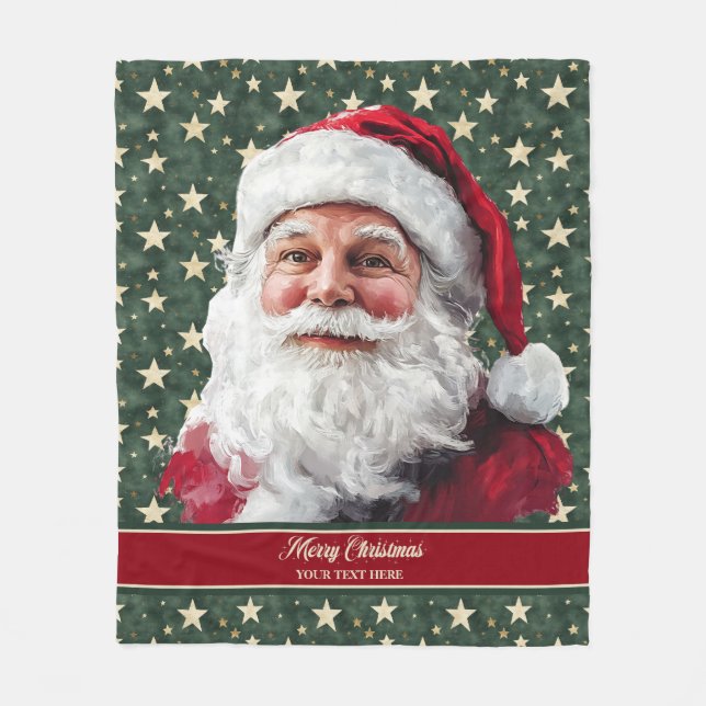 Beliebte Alte Mode Santa Blanket Geschenk Idee Fleecedecke (Vorderseite)