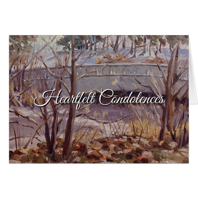 Beliebte Ausfahrt Snowy Bridge Sympathy Card (Vorderseite (Horizontal))