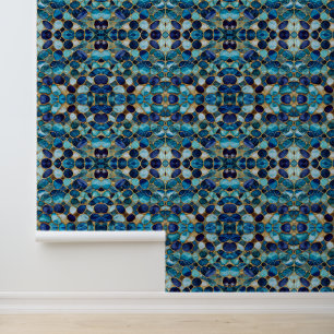 Beliebte Beautiful Ocean Blue Gold Collection Tapete