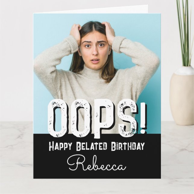 Beliebte Birthday Foto Individuelle Name Card Karte (Vorderseite)