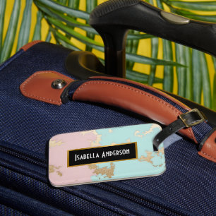 Beliebte Blush Pink Mint Gold Luxus-Kollektion Gepäckanhänger