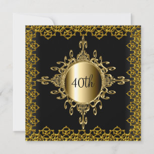 Beliebte Einladung Geburtstagsparty Schwarz und Go