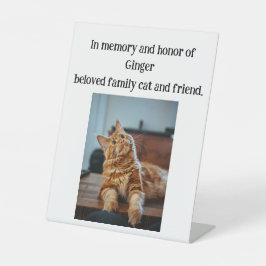 Beliebte Familie Cat Wedding Memorial Plaque Schil Sockelschild