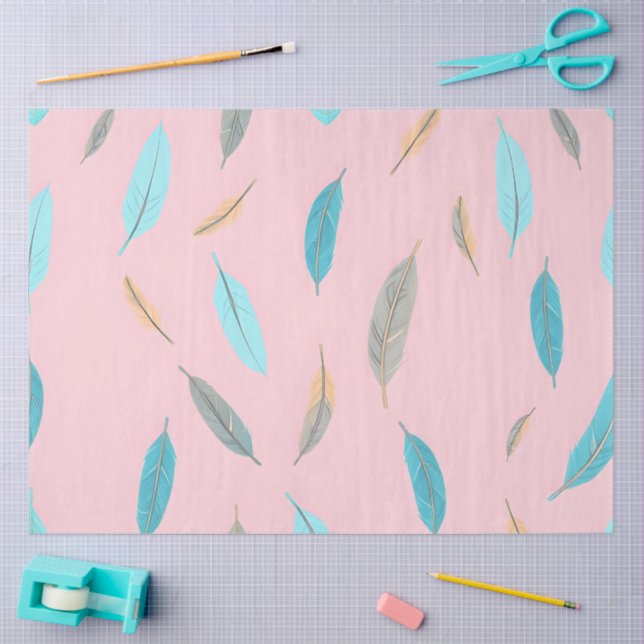 Beliebte Feathers Luxury Boho Collection Seidenpapier (Basteln)