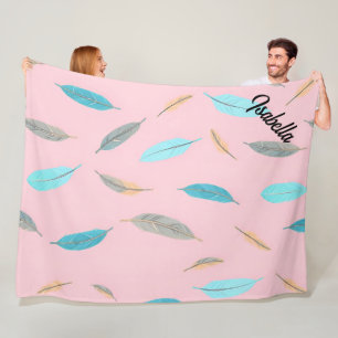 Beliebte Federn Luxus Boho Kollektion Fleecedecke
