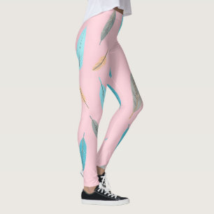 Beliebte Federn Luxus Boho Kollektion Leggings