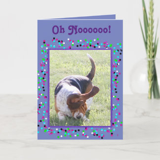 Beliebte Geburtstagskarte mit Basset & Cupcake Karte