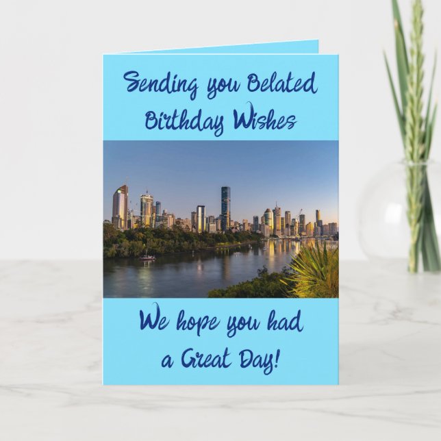 Beliebte Geburtstagswünsche hinzufügen Foto blau Karte (Vorderseite)