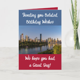 Beliebte Geburtstagswünsche hinzufügen Foto blau r Karte