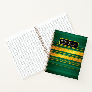 Beliebte Green Gold Luxury Linen Texture Collectio Notizbuch