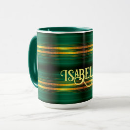Beliebte Green Gold Luxury Linen Texture Collectio Tasse