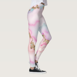 Beliebte Kollektion hellblaue rosa Agate Leggings