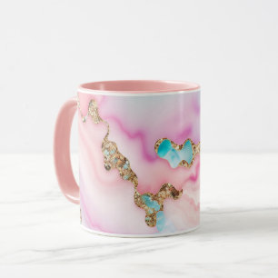 Beliebte Kollektion hellblaue rosa Agate Tasse