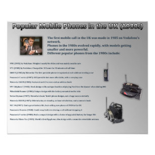 Beliebte Mobiltelefone in Großbritannien (1980er J Fotodruck