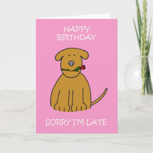 Beliebte Niedliche Welpe zum Geburtstag Karte