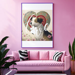 Beliebte Paws: Moderne Liebe von Haustieren Leinwanddruck