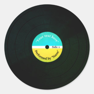 Beliebte Plattencover-Platte Runder Aufkleber