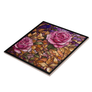 Beliebte Rose aus festem Glas Elegante Sammlung Fliese