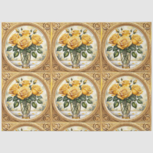 Beliebte schöne Gelbe Rose Kollektion Seidenpapier