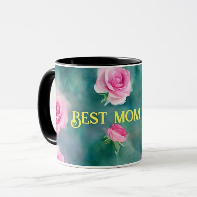 Beliebte schöne Wasserfarben Rosengarten Sammlung Tasse (Vorderseite Links)