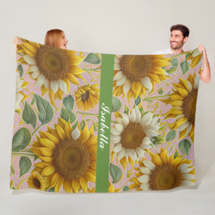 Beliebte Sonnenblume Schöne Sammlung Fleecedecke