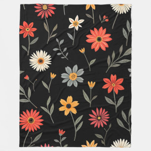 Beliebte Vintag schöne Sammlung von Blumen Fleecedecke