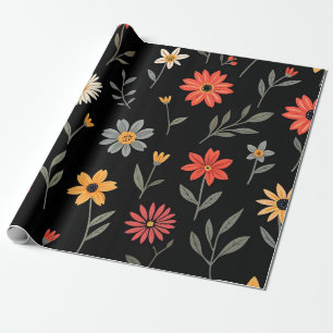 Beliebte Vintag schöne Sammlung von Blumen Geschenkpapier