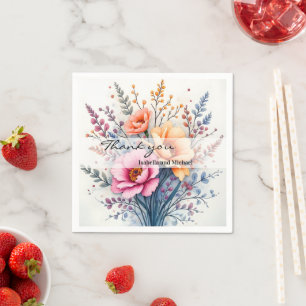Beliebte Wildblumen Schöne Luxus-Kollektion Serviette