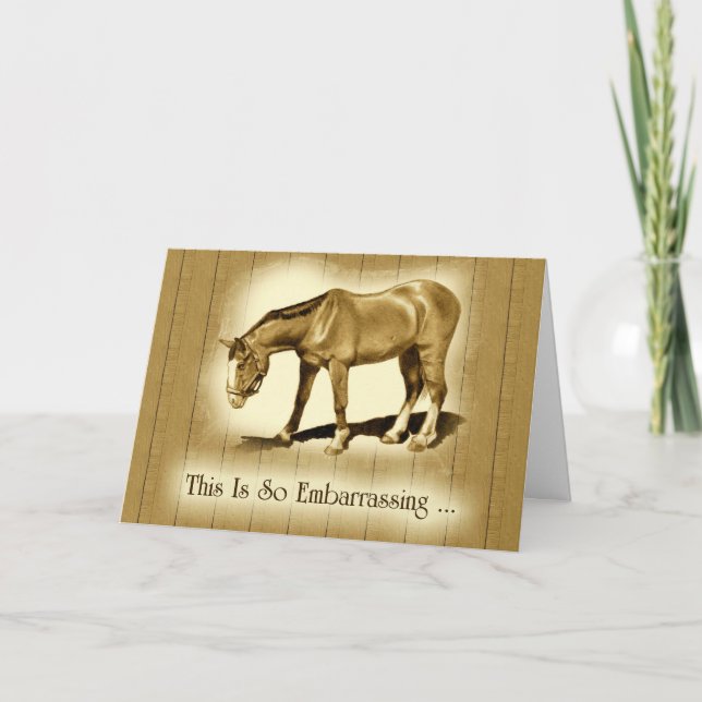 Beliebter Dank: Zeichn von Pferd: umarmt Dankeskarte (Vorderseite)