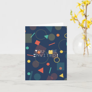 Beliebter geometrischer Entwurf Geburtstagseinladu Karte