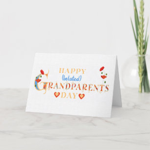 Beliebter Großelterntag mit roten Poppies Karte