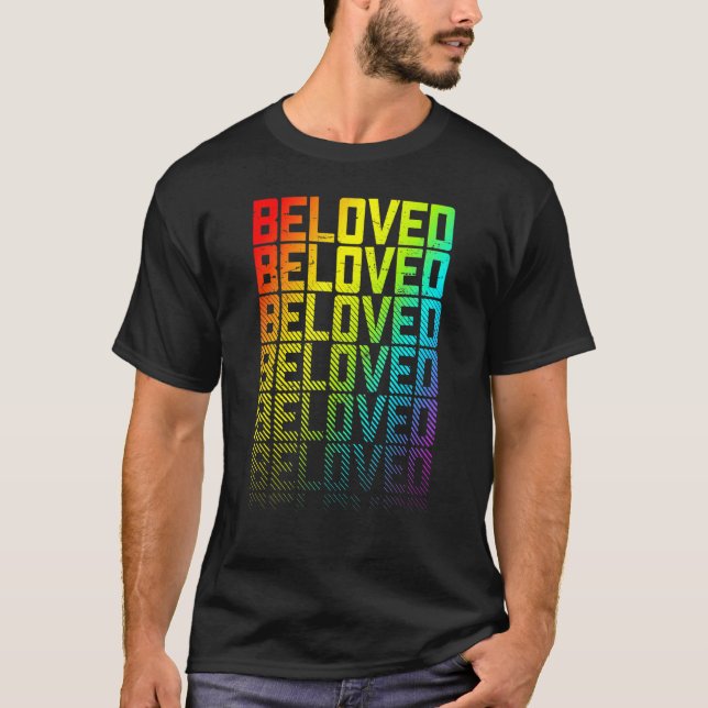 Beliebter Lgbtq+ Rainbow Gay Pride Text Fade Graph T-Shirt (Vorderseite)