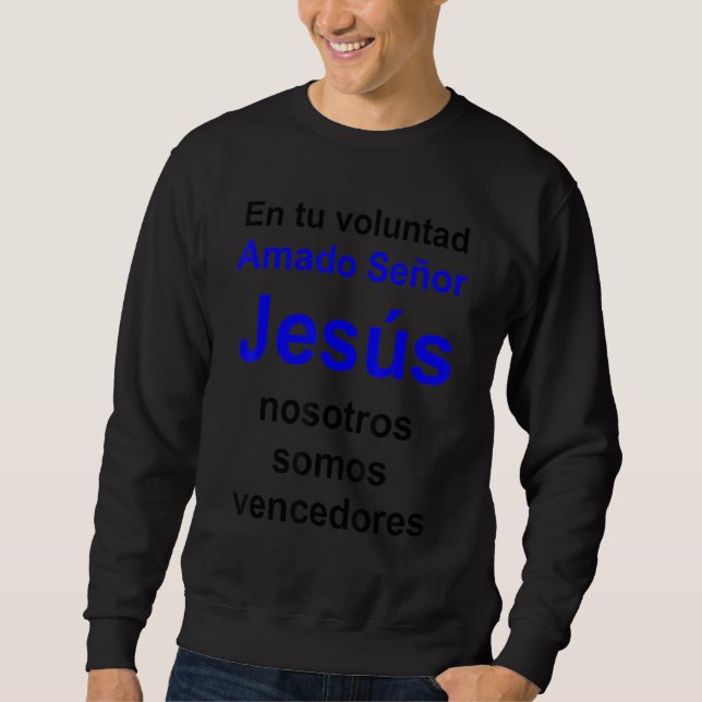 Beliebter Lord Jesus Multilingual Series Spanish V Sweatshirt (Vorderseite)