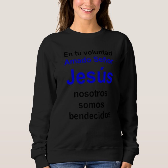 Beliebter Lord Jesus Multilingual Series Spanish V Sweatshirt (Vorderseite)