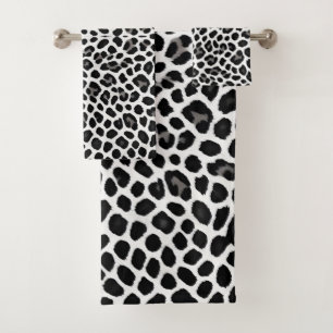 Beliebter Luxus Weißer Leopard Badhandtuch Set