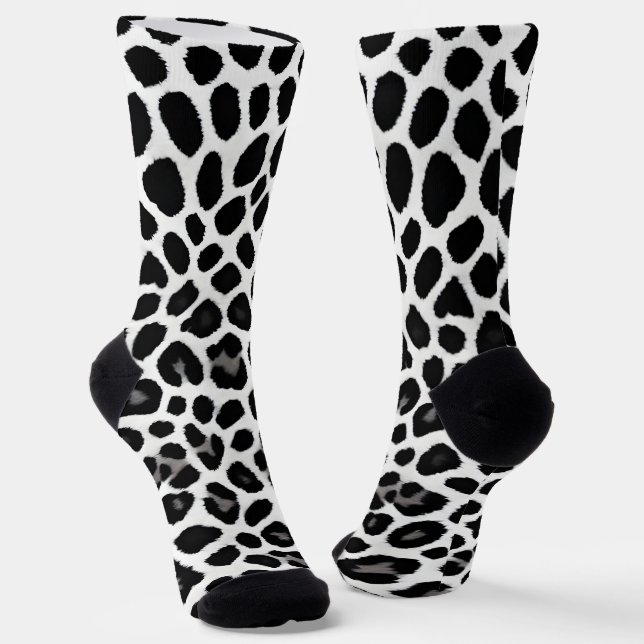 Beliebter Luxus Weißer Leopard Socken (Gewinkelt)