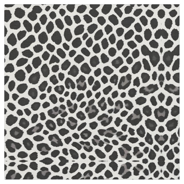 Beliebter Luxus Weißer Leopard Stoff (Nahaufnahme)