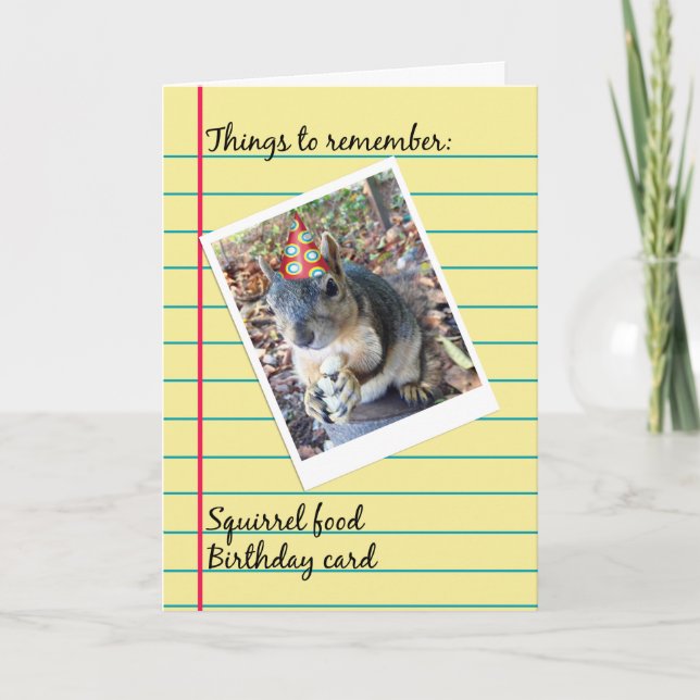 Beliebtes Birthday Funny Eichhörnchen in Party Hat Karte (Vorderseite)