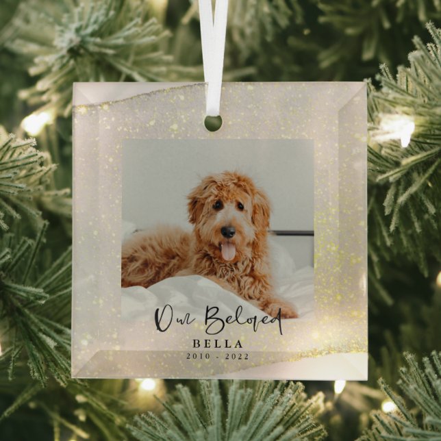 Beliebtes Pet Loss Memorial Keepake Glass Ornament Aus Glas (Insitu)