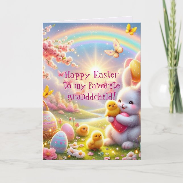 BELIEBTESTE GRANDCHILD EASTER CARD DANKESKARTE (Vorderseite)