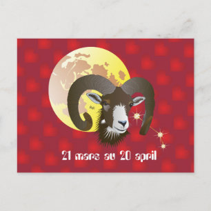 Bélier 21 mars au 20 avril Cartes de vœux Postkarte