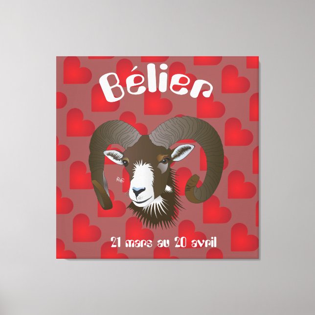 Bélier 21 mars au 20 avril Impression sur toile Leinwanddruck (Vorderseite)