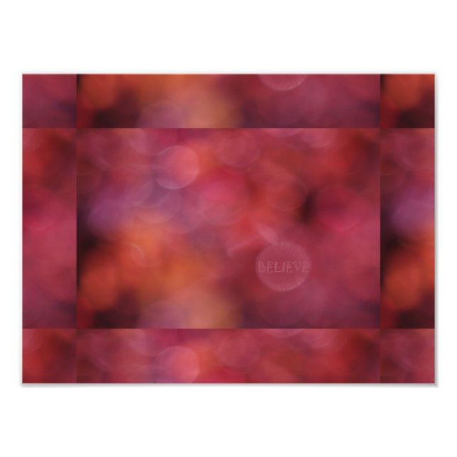"BELIEVE": Affirmation Art, Sunrise Hues, Style #2 Fotodruck (Vorne)